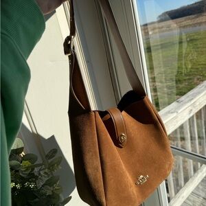 Coach Brown Suede Shoulder Bag